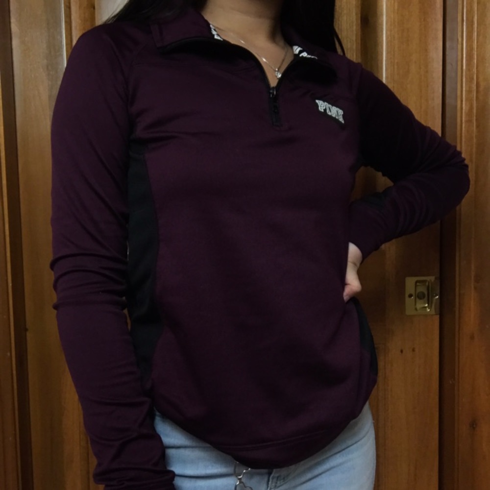 PINK sporty purple and black zip up